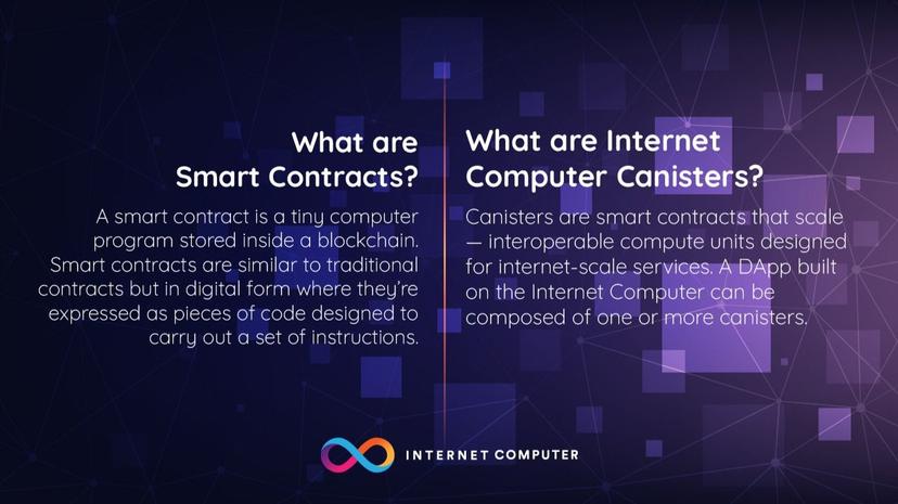Traditional Smart Contracts  Vs        ICP Canister Smart Contracts